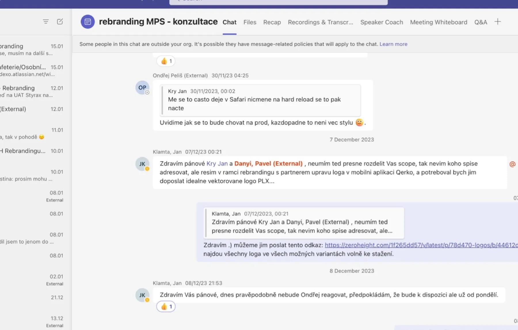 Working through questions with developers