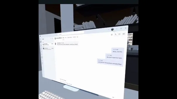 Work chat on the monitor: “The position is filled”