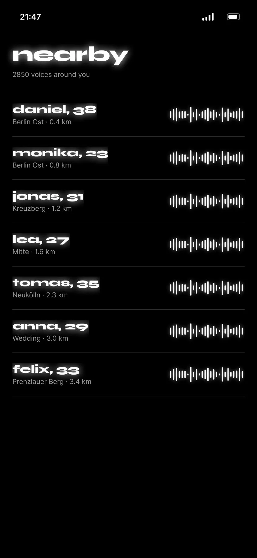 Nearby voices