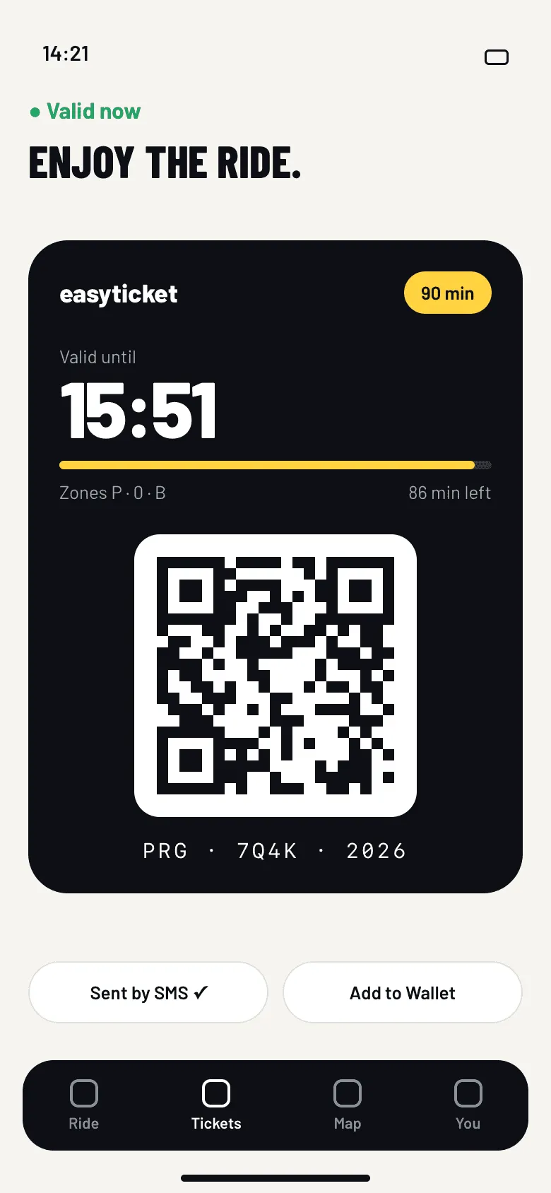 Valid ticket